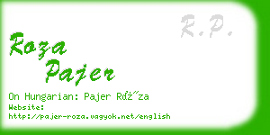 roza pajer business card